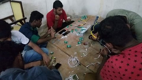 The students work tirelessly to make the emergency power banks