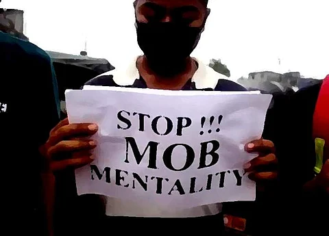 The mob almost burnt Sanjay Kumar in the attack but he managed to plead with them to leave him alive