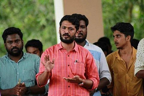 VP Sanu was leading the SFI All India Jatha