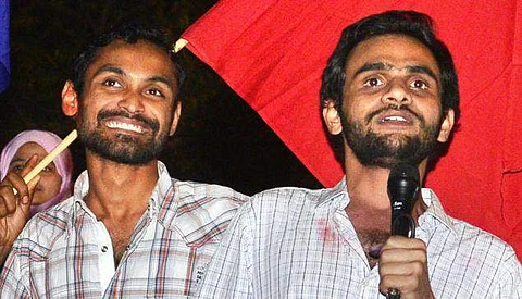 Anirban and Umar in JNU (pic: Stand With JNU)
