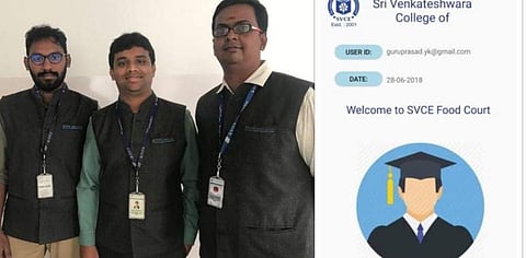 The young professors have developed this app to save food from getting wasted  (Pic:  Prof Guruprasad YK)