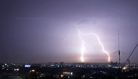 Around 460 people died due to lightning in the last fiscal, a 15 per cent increase as compared to 2016-17  (Pic: Express)