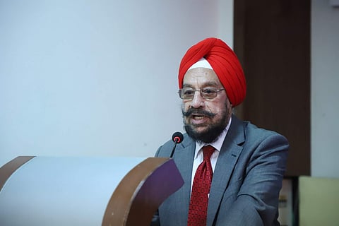 Dr J S Juneja, Chairman AIMA, speaking at the workshop (pic: Parul University)