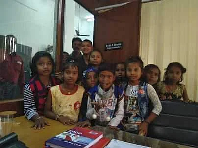 Kids from Kargil slum in the city at Regional Science Centre on Friday (pic: Express)