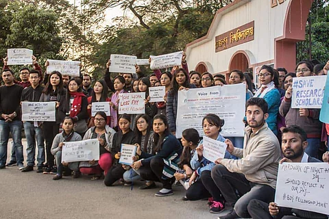 The reserachers have been protesting for months now (pic: Facebook)