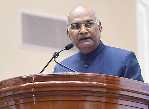 The President conveyed his best wishes to the young voters and said that he would want them to cast their vote intelligently (Pic: TNIE)