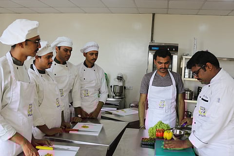 Asst Prof Nagarjun Nayani during practical classes with students at NIDCA (Pics: NIDCA)