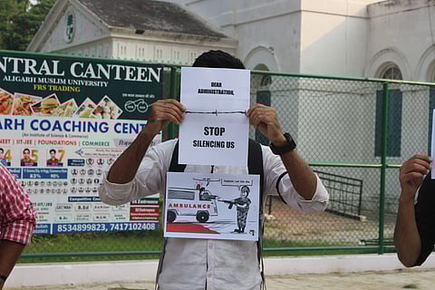 The students harped on the fact that this had nothing to do with any political affiliation and that none of them was part of the union (Pic: Nihad)