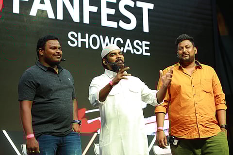 Khwaja and his friends Srinath and Bhagat Reddy at a YouTube fanfest event (Pic: Nawab's Kitchen)