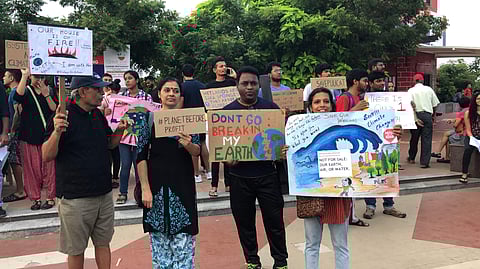 Attendees at the climate rally (pic: Srinidhi Srinivasan)
