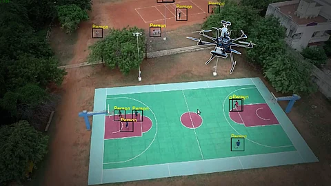 An image generated by the drone