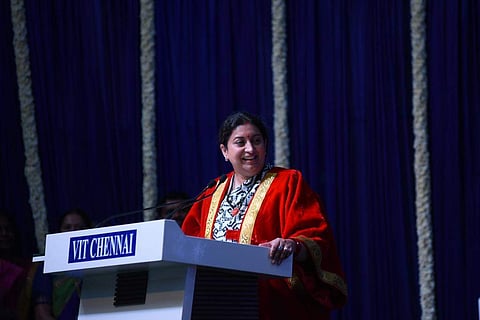 Smriti Zubin Irani at the VIT convocation|Pic: Ramesh Satishbabu/ Express