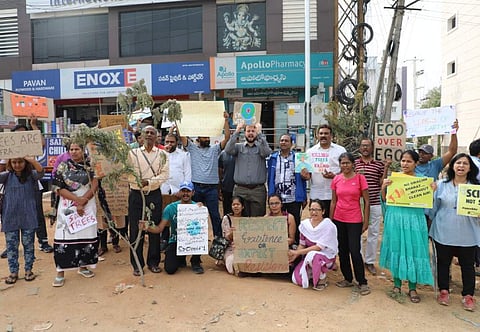 Citizens during the protest | (Pic: Tejasvi Dantuluri)