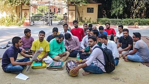 Students protesting at BHU|Pic: PTI