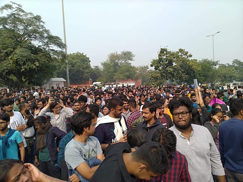 Students during the protest (pic: Social Media)