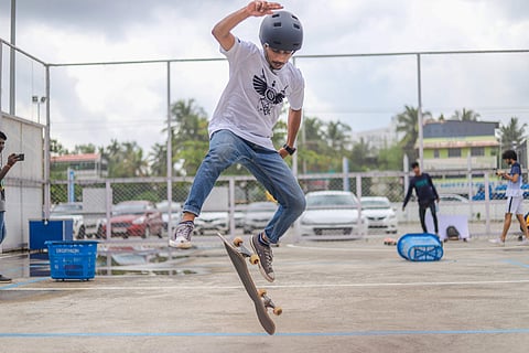 Currently, there are around 10-20 people across India who are skateboarding on a professional level