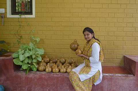 Seema Prasad has made containers from bottle gourds which can be used in kitchen (Pic: Seema Prasad)