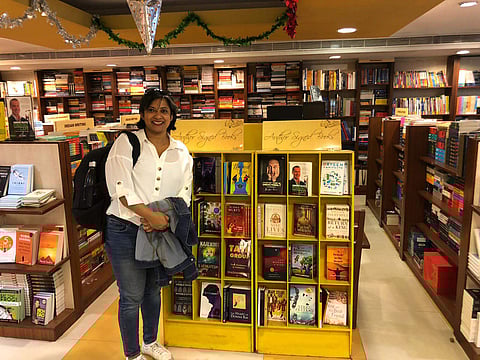Rituparna Ghosh with her book at a store| Pic: IIT Madras