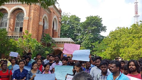 Madras University protests (pic: MU)
