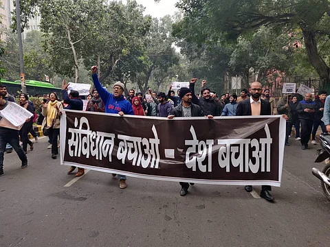 Protests at Jantar Mantar| Pic: Twitter