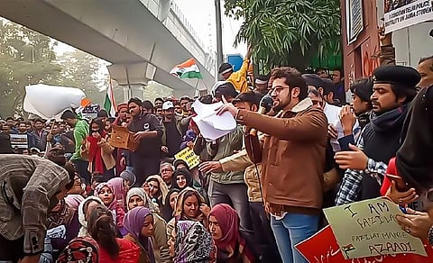 The Songs of Resistance in front of Jamia (Pic: Jamia)