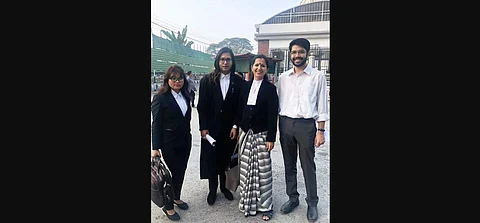 Swati Baruah with fellow lawyers