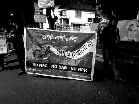 Feminists in Resistance protesting in Kolkata on December 22| Pic: FIR member