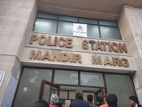 Some students were taken to the Mandir Marg Police Station| Pic: JCC