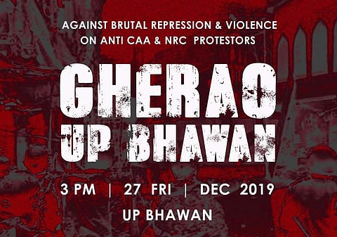 Jamia students have called for a gherao of the UP Bhawan against the violence happening at CAA protests in UP| Pic: JCC