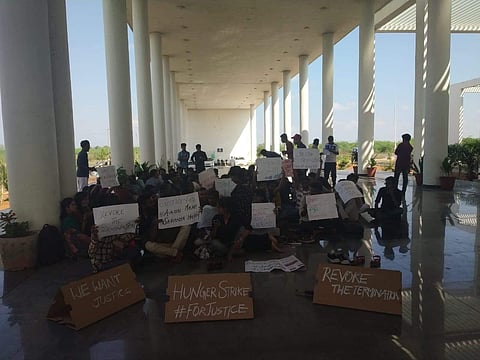 The students have been protesting for more than 35 hours now (pic: Special Arrangement)