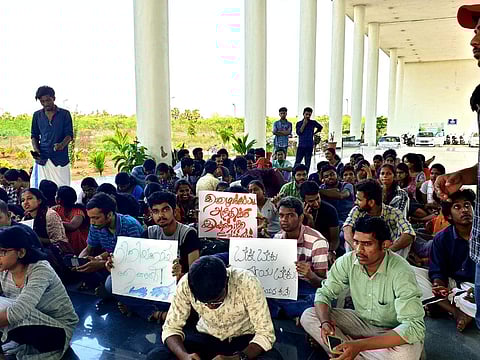The students who are protesting right now (pic: Special Arrangement)