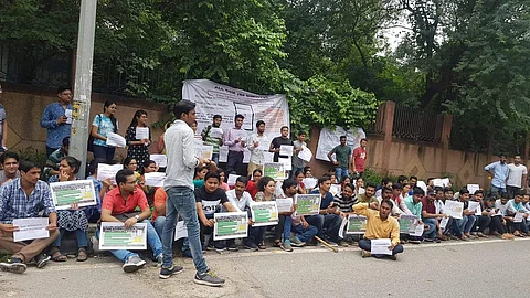 The CSIR Pusa New Delhi students protested on September 10, 2018. (Pic: Nikhil Gupta)