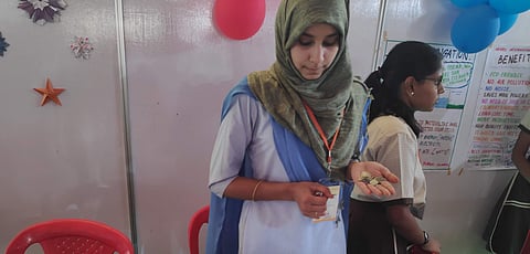 Syeda Manzar Fathima participated in the Innovation Festival 2019 organised by District Science Centre in Kalaburagi (Pic: Akshay Uramundin)
