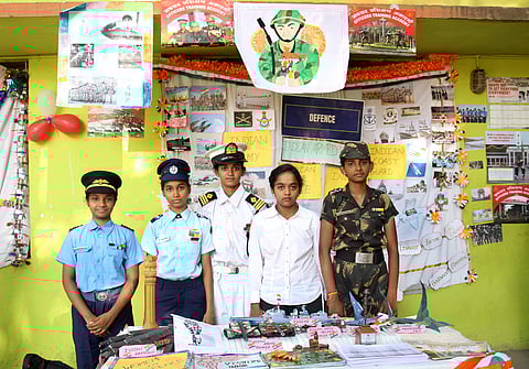 Students of GGHSS gave their presentations on their vision for the future of India