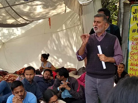 Atul Sood addressing the gathering (pic: N Sai Balaji)
