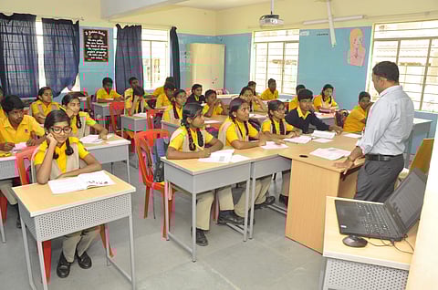 Christel House has a in-house teaching facility from kindergarten to class XII
