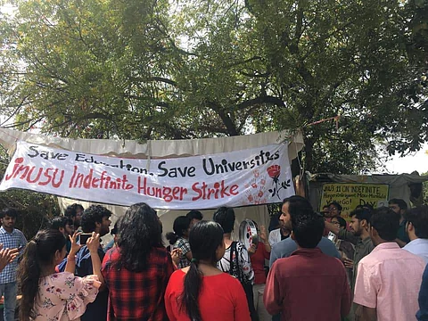 The students have been protesting since Monday evening