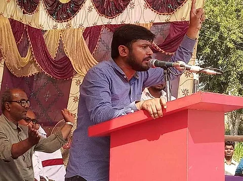 Former JNUSU president Kanhaiya, appealed for support in the form of donations and set a target of Rs 70 lakh to save democracy (Pic: Kanhaiya Kumar)
