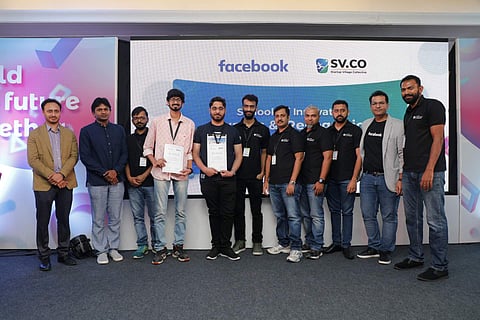 Mayank Bhutani and Koustubh Gupta from BITS-Pilani campus  won the National VR Student Developer of India trophy