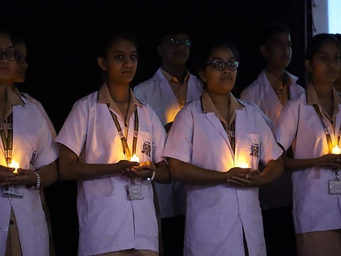 The ceremony was held with the joint efforts of the Parul Institute of Nursing and Parul Sevashram Hospital
