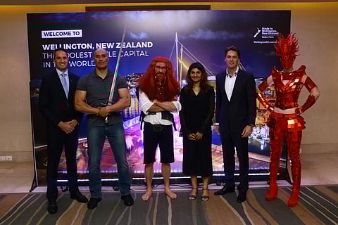 Shane Rangi (second from right) at the event | (Pic: Education New Zealand)