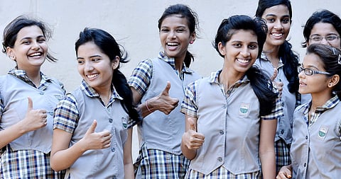 A total of 94.64 per cent female students have passed while only 88.57 per cent of the male students succeded to clear the exam (Pic: Express)
