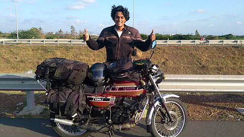 Ram has gone for a trip earlier on the same bike to Chennai- Kanyakumari- Delhi (5500 Km) for 30 days (Pic: Ram Gopalakrishnan)