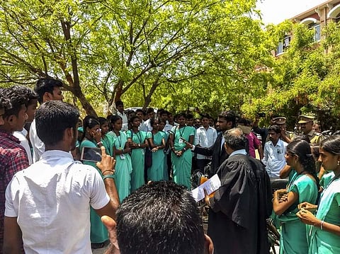 The students withdrew their protest after the advocates convinced them and informed them about the denial of bail to the HOD
