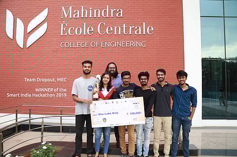 All in a row: The winners of Smart India Hackathon 2019