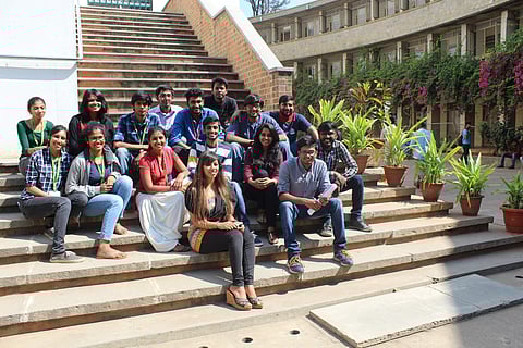Students at St Joseph's College in Bengaluru