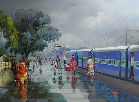 He has exhibited internationally at various places and has also been selected for art residencies | (Pic: Bijayananda Biswaal)
