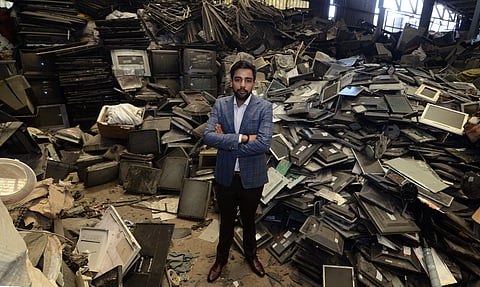 The world is worried about pollution from vehicles but not many talk about the harmful effects of elements like Mercury, Lead or Sulphur that e-waste produces (Pic Naveen Kumar/Express)