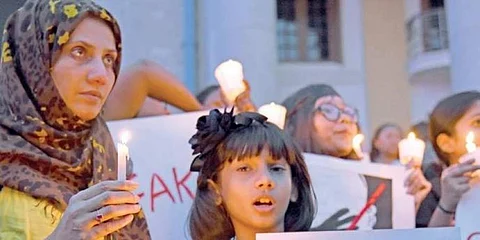 Candlelight march in Jammu