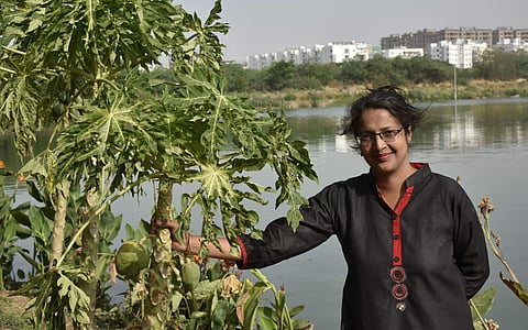Choudhary at Neknampur Lake | (Pic: Vinay Madapu)